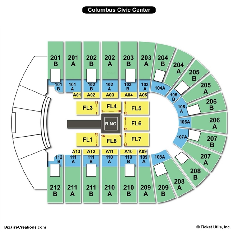 Columbus Civic Center Seating Chart WWE.