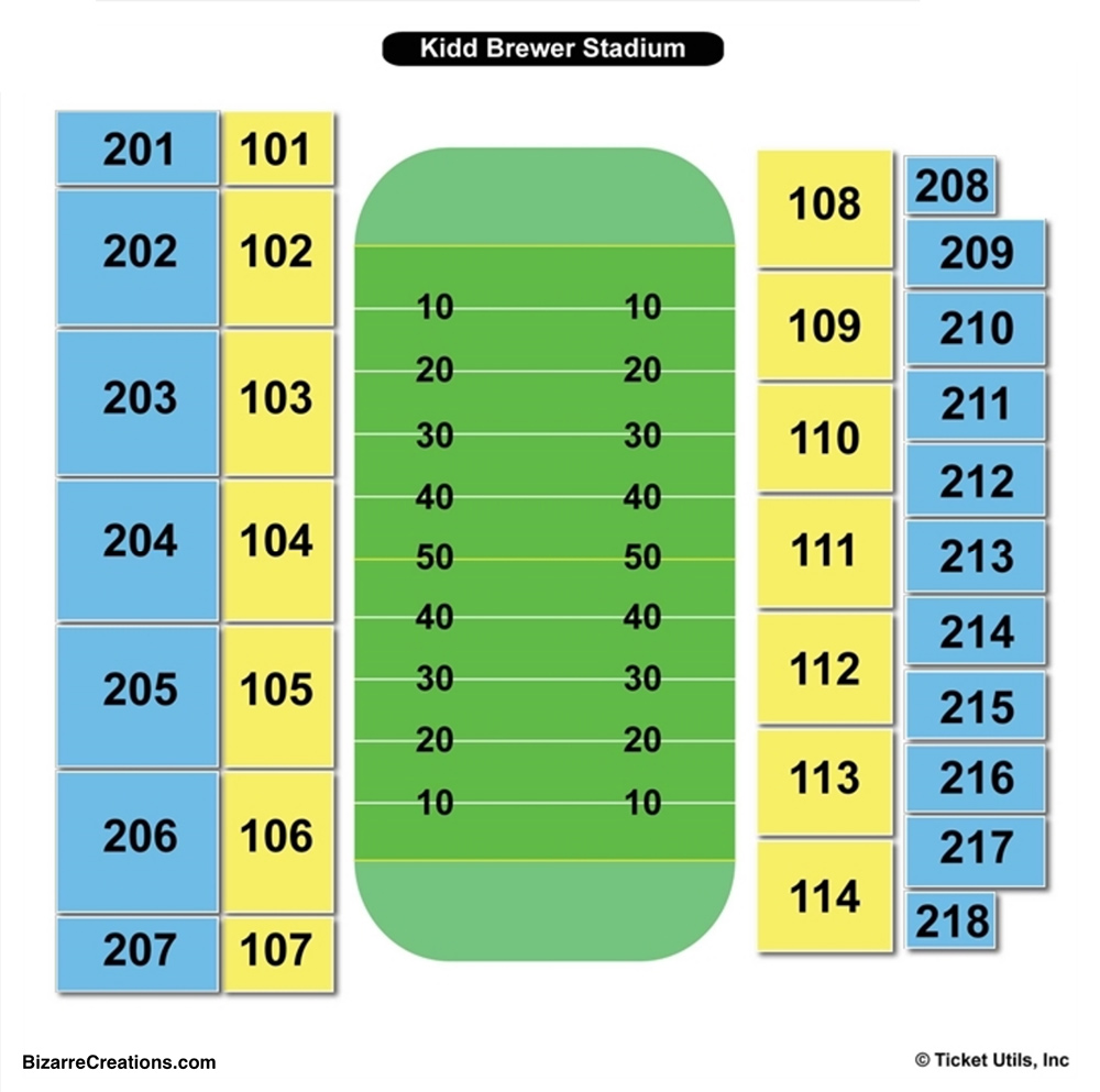 Kidd Brewer Stadium Seating Chart Charts Tickets