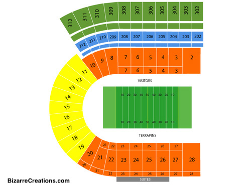 Maryland Stadium Seating Chart Seating Charts Tickets