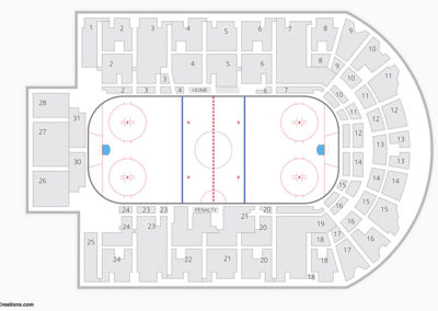 The Oncenter War Memorial Arena Seating Chart Hockey